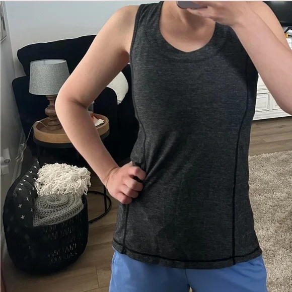 Lululemon Grey Ruffle Tank - Picture 5 of 5